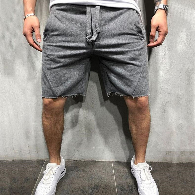 Driftwear Men’s Summer Gym Shorts – Sport Grey Cotton Fitness Shorts